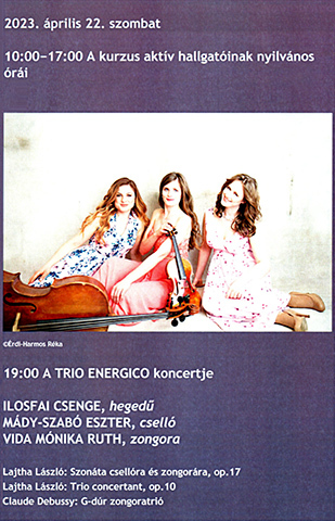 A Trio Energico hangversenye a Bartk Bla Emlkhzban